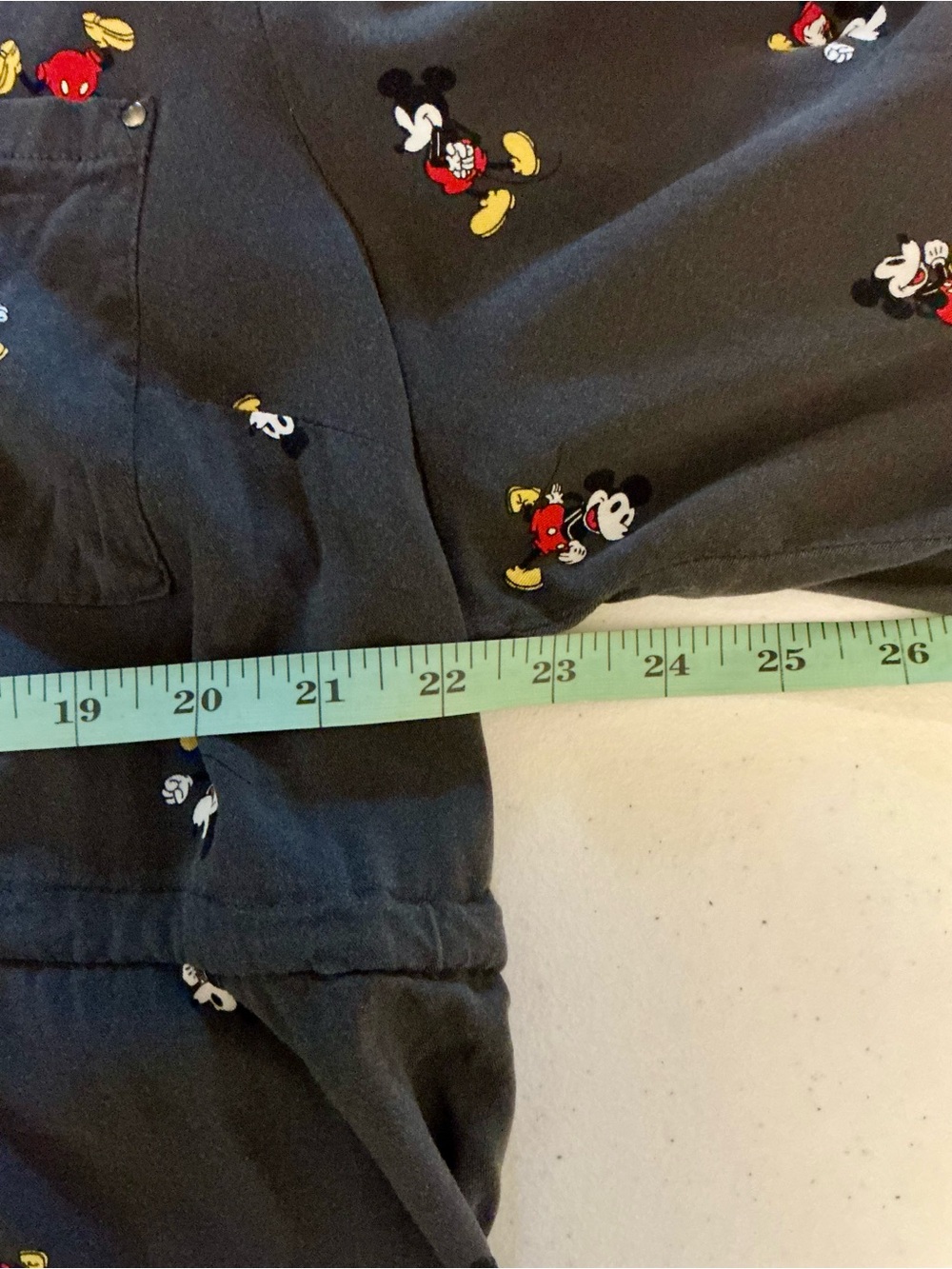 Disney Mickey Mouse Zip Front Tunic Blouse Torrid Size 3/3X Plus Drawstring - Picture 6 of 7